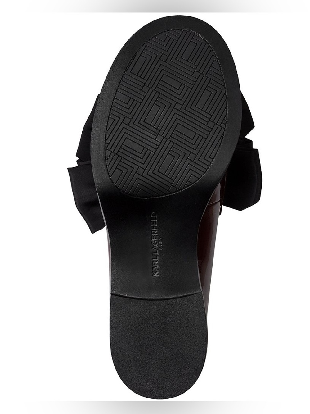 NWT KARL LAGERFELD PARIS Camilia Patent Leather Bow Detail Loafer Pumps Sz 8 - Picture 6 of 14